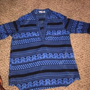 2  FOR $5 blue and white blouse MEDIUM